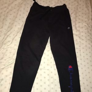 Champion Black Full Length Jogger Sweatpants